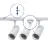 Ensemble complet Rail Monophasé Rail 1 Mètre Blanc | incl. 3x Spot + GU10 2700K 3W Dimmable + Embout, Connecteur d’Alimentation