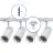 Ensemble complet Rail Monophasé Rail 1 Mètre Blanc | incl. 4x Spot + GU10 2700K 3W Dimmable + Embout, Connecteur d’Alimentation