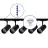 Ensemble complet Rail Monophasé Rail 2 Mètre Noir | incl. 5x Spot + GU10 2700K 3W Dimmable + Embout, Connecteur d’Alimentation et I-Connecteur