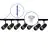Ensemble complet Rail Monophasé Rail 3 Mètre Noir | incl. 7x Spot + GU10 2700K 3W Dimmable + Embout, Connecteur d’Alimentation et I-Connecteur