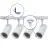 Ensemble complet Rail Monophasé Rail L 1 x 1 Mètre Blanc | incl. 4x Spot + GU10 2700K 3W Dimmable + Embout, Connecteur d’Alimentation et L -Connecteur