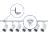Ensemble complet Rail Monophasé Rail L 1,5 x 1,5 Mètre Blanc | incl. 7x Spot + GU10 2700K 3W Dimmable + Embout, Connecteur d’Alimentation et L -Connecteur