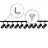 Ensemble complet Rail Monophasé Rail L 2 x 2 Mètre Noir | incl. 10x Spot + GU10 2700K 3W Dimmable + Embout, Connecteur d’Alimentation et L -Connecteur