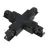 Connecteur triphasé forme X - Noir
