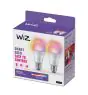 Pack duo 2x WiZ Smart LED E27 Poire Filament Dépolie 9W 806lm | Meilleur Rendu Des Couleurs - Dimmable - Équivalent 60W