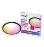 WiZ Smart LED Plafonnier SuperSlim Noir 22W 2600lm - 922-950 Variable Blanc + RGB | IP20 - Meilleur Rendu Des Couleurs - Wifi Dimmable