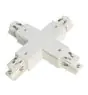 Connecteur triphasé forme X - Blanc