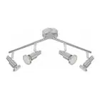 Ledvance Spot LED GU10 Aluminium 4x 3W - 827 Blanc Très Chaud 