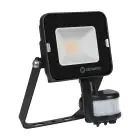 Ledvance Projecteur LED Compact Noir 10W 1000lm 100D - 840 Blanc Froid | IP65 - Symétrique - Détecteur de mouvement et de lumière