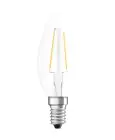 Ledvance Classic LED E14 Bougie Filament Claire 2.5W 250lm - 827 Blanc Très Chaud | Équivalent 25W