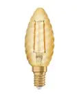 Ledvance Vintage 1906 LED E14 Bougie Dorée 1.5W 120lm - 824 Blanc Très Chaud | Équivalent 12W