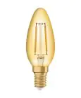 Ledvance Vintage 1906 LED E14 Bougie Dorée 2.5W 220lm - 824 Blanc Très Chaud | Équivalent 25W