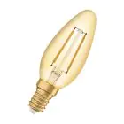 Ledvance Vintage 1906 LED E14 Bougie Dorée 1.5W 120lm - 824 Blanc Très Chaud | Équivalent 15W