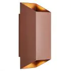 Nordlux Nico Applique Murale Aluminium Rouille Up & Down | IP54 - Convient pour 2x GU10