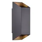 Nordlux Nico Applique Murale Aluminium Noir Up & Down | IP54 - Convient pour 2x GU10