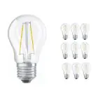 Lot 10x Ledvance CLASSIC LED E27 Poire Filament Claire 4.8W 470lm - 827 Blanc Très Chaud | Dimmable - Équivalent 40W