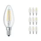Lot 10x Ledvance CLASSIC LED E14 Bougie Filament Claire 4W 470lm - 840 Blanc Froid | Équivalent 40W