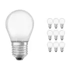 Lot 10x Ledvance CLASSIC LED E27 Poire Filament Dépolie 4.8W 470lm - 827 Blanc Très Chaud | Dimmable - Équivalent 40W