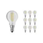 Lot 10x Osram Retrofit LED E14 Boule Filament Claire 4W 470lm - 840 Blanc Froid | Équivalent 40W