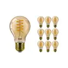 Lot 10x Philips MASTER Value LED Ampoule E27 Poire Dorée 4W 250lm - 918 Blanc Très Chaud | Meilleur rendu des couleurs - Dimmable - Équivalent 25W