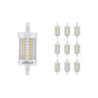 Lot 10x Ledvance Performance LED R7s double Ended 78mm Claire 9.5W 1055lm - 827 Blanc Très Chaud | Dimmable - Équivalent 75W