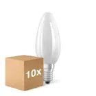 Lot 10x Ledvance Classic LED E14 Bougie Filament Dépolie 4.8W 470lm - 827 Blanc Très Chaud | Dimmable - Équivalent 40W