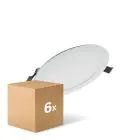 Lot 6x Ledvance Downlight LED Value DN180 17W 1350lm 110D - 830 Blanc Chaud | 192mm 