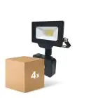 Lot 4x Noxion Projecteur LED Beamy G3 10W 1100lm 100D - 830 Blanc Chaud | IP65 - Détecteur de Mouvement et de Lumière - Symétrique