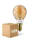 Lot 10x Philips Master Value LED Lustre E14 Boule Filament Claire 2.6W 136lm - 918 Blanc Très Chaud | Meilleur Rendu Des Couleurs - Dimmable - Équivalent 15W