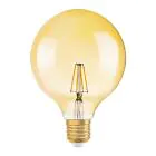 Osram Vintage 1906 LED E27 Globe Filament Dorée 125mm 7W 650lm - 824 Blanc Très Chaud | Équivalent 40W