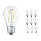 Lot 10x Ledvance CLASSIC LED E27 Poire Filament Claire 4.8W 470lm - 827 Blanc Très Chaud | Dimmable - Équivalent 40W