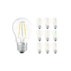 Lot 10x Osram Parathom Retrofit Classic LED E27 Boule Filament Claire 1.5W 136lm - 827 Blanc Très Chaud | Équivalent 15W