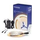Noxion Rubans LED Naga 5 Mètre Ensemble complet - Smart Wifi - 24V - 320LEDs/m - COB - 8W/m - 927 Blanc Très Chaud | 8mm - IP20 - Meilleur Rendu Des Couleurs