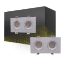 Spot Duo Blanc | Diamètre 155x75mm - IP22 - GU10 Fitting