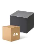 Lot 4x D'Lite Elingen Applique Murale Solar Noir Up & Down - 830 Blanc Chaud | IP54 - Détecteur De Mouvement