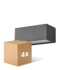 Lot 4x D'Lite Bello Applique Murale Noir Up & Down 12W 850lm - 830 Blanc Chaud| IP54