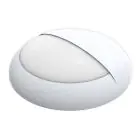 Noxion Hublot LED Pro V2 Blanc 12/16/20W 2400lm - 830-840-865 CCT | 325mm - IP65 - Détecteur de Mouvement et de Lumière - Détresse 3H + Visière Cercle  Blanc