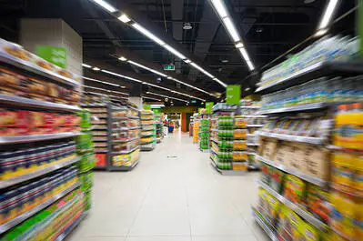 éclairage pour les supermarchés