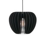 Nordlux Pendelarmatuur Tribeca 38 Zwart Hout | E27 Max 60W