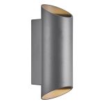 Nordlux Nico Wandlamp Aluminium Antraciet Up & Down | IP54 - Geschikt voor 2x GU10