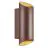 Nordlux Nico Wandlamp Aluminium Roestig Up & Down | IP54 - Geschikt voor 2x GU10