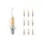 Voordeelpak 10x Noxion Lucent LED Filament Kaars 4.5W 827 BA35 E14 Helder | Dimbaar - Zeer Warm Wit - Vervangt 40W