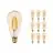 Voordeelpak 10x Noxion Lucent LED E27 Edison Filament Amber 7.2W 630lm -  822 Zeer Warm Wit | Dimbaar - Vervangt 50W
