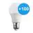 Voordeelpak 100x Noxion Pro LED E27 Peer Mat 9W 806lm - 822-827 Dim To Warm | Dimbaar - Vervangt 60W