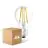 Voordeelpak 4x Ledvance Classic LED E27 Peer Filament Helder 11W 1521lm - 827 Zeer Warm Wit | Dimbaar - Vervangt 100W