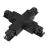 3 Fase X-connector Kruisstuk V – Zwart