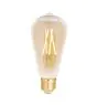 WIZ Smart Wifi E27 Edison Filament Amber 6.5W 720lm - 820-845 Afstembaar Wit | Dimbaar - Vervangt 50W
