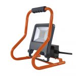 Ledvance LED Breedstraler Bouwlamp Donker Grijs 50W 4500lm 110D - 840 Koel Wit | IP54 - 2 Power Outlets - Symmetrisch