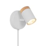 D'Lite Spot Beitem Metaal Mat Wit FSC Hout | Geschikt Voor 1x GU10