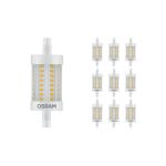 Voordeelpak 10x Ledvance Performance LED R7s Dubbel Ended 78mm Helder 9.5W 1055lm - 827 Zeer Warm Wit | Dimbaar - Vervangt 75W